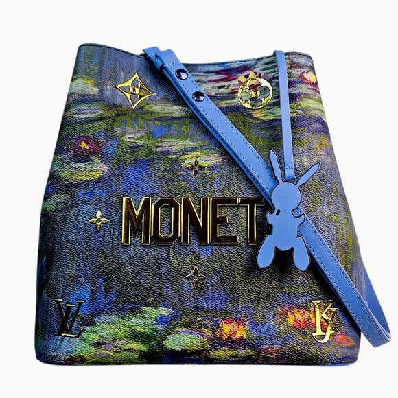 LOUIS VUITTON Masters Monet Neonoe Bucket Bag Shoulder Tote Strap Rare LV EUC - Picture 3 of 14